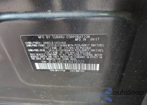 2018 Subaru Forester 2.5I Premium from USA, damaged, VIN JF2SJAGC8JH479722